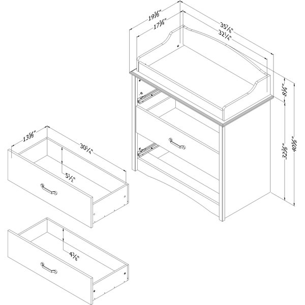 South Shore Helson Changing Table Dresser & Reviews Wayfair